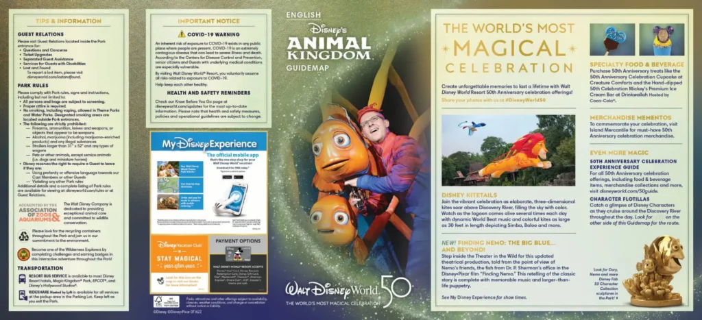 Disney's Animal Kingdom Theme Park Brochure 2022