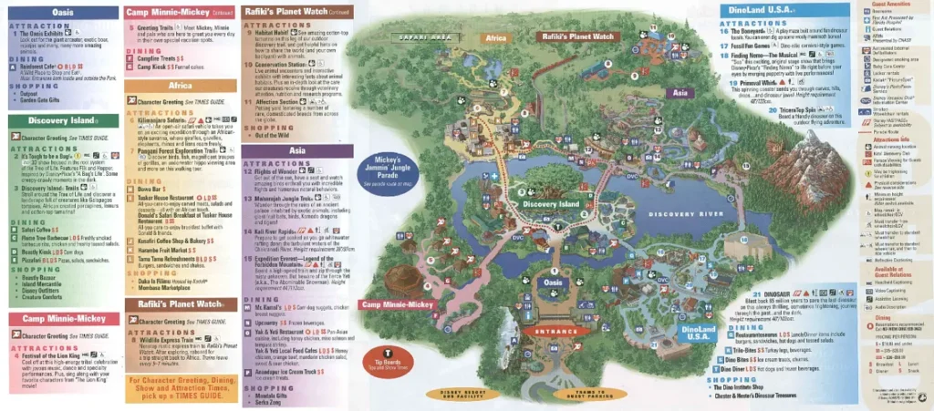 Disney's Animal Kingdom Theme Park Map 2011