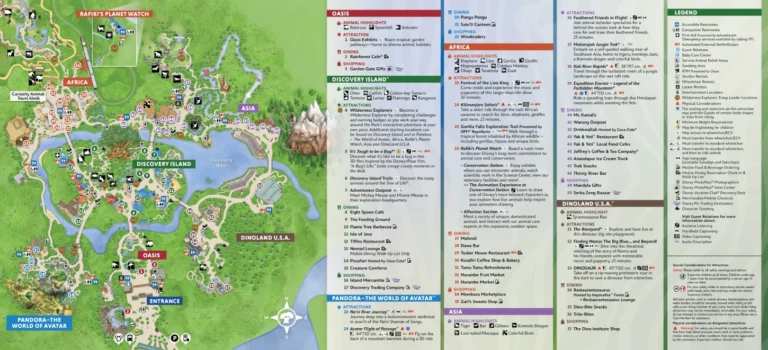 Disney's Animal Kingdom Theme Park Map 2025