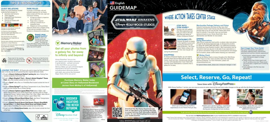 Disney Hollywood Studios Brochure 2016