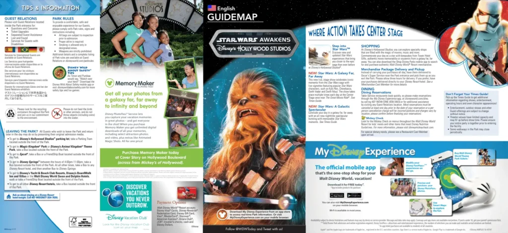 Disney’s Hollywood Studios Brochure 2017