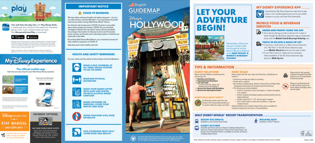 Disney Hollywood Studios Brochure 2020