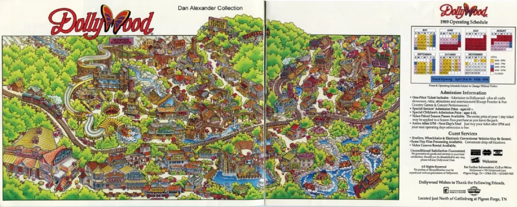 Dollywood Map 1989