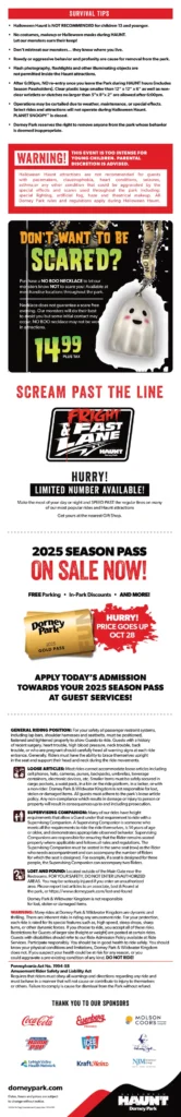 Dorney Park & Wildwater Kingdom Halloween Haunt Map 2