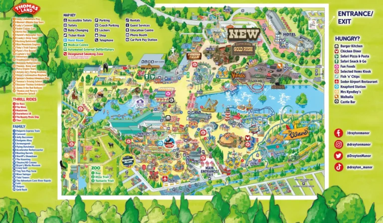 Drayton Manor Resort Map 2025