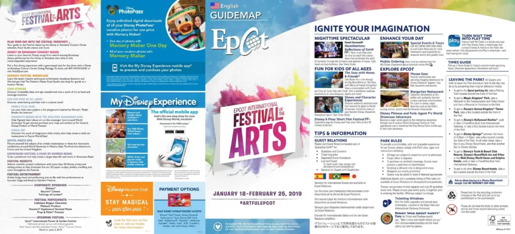 Epcot Brochure 2019