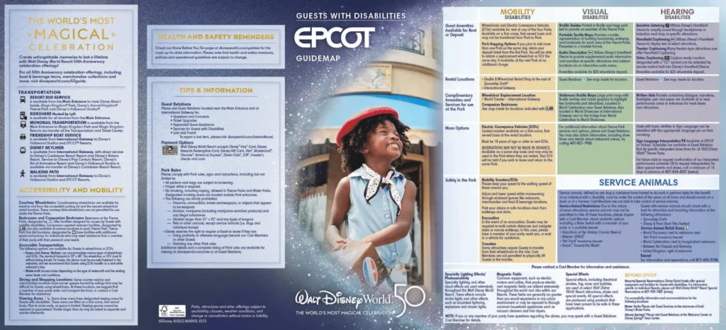 Epcot Brochure 2022