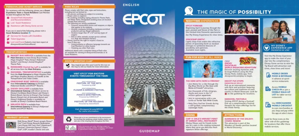 Epcot Brochure 2023