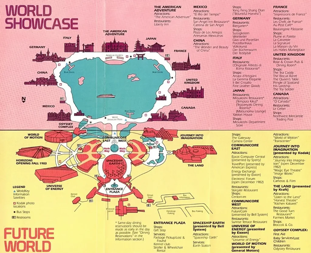 Epcot Map 1982