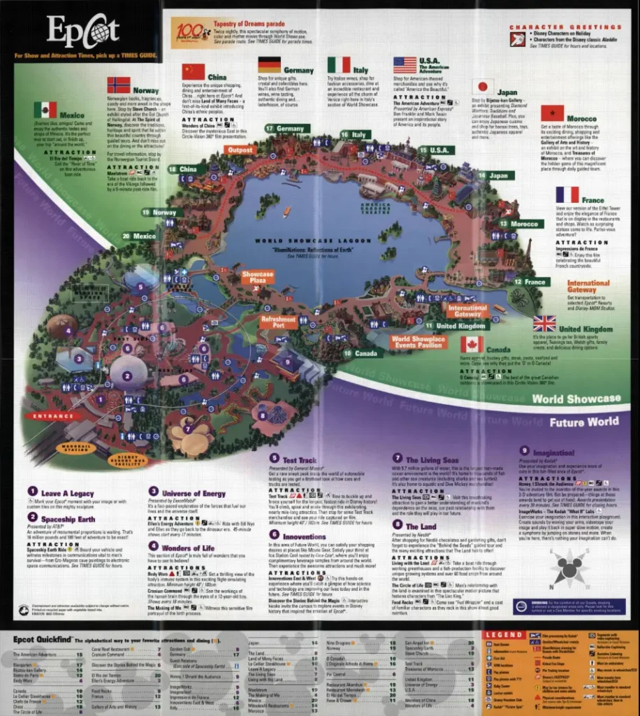 Epcot Map 2002