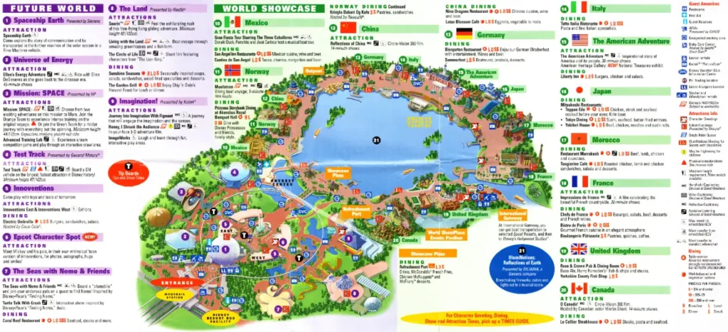 Epcot Map 2008