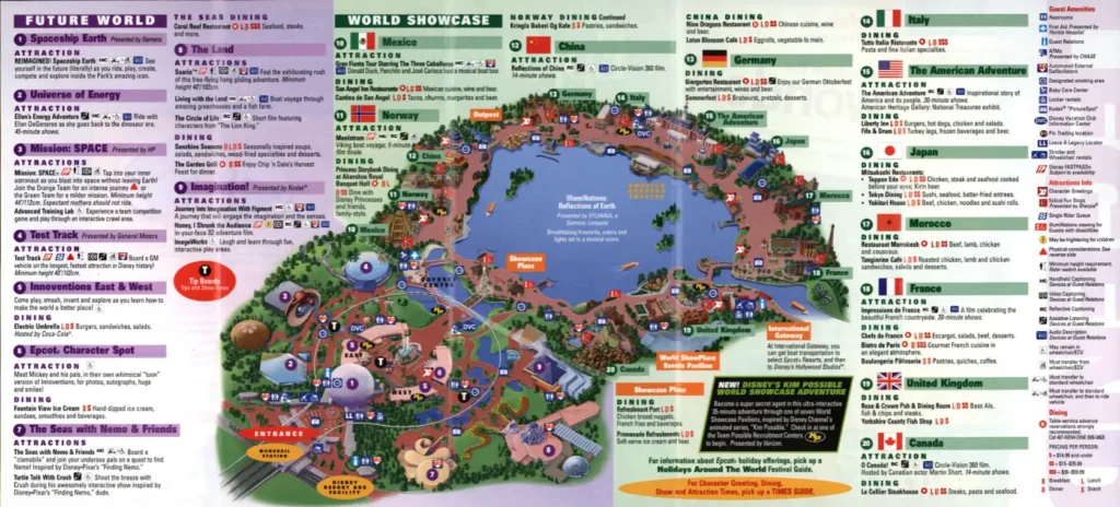 Epcot Map 2009