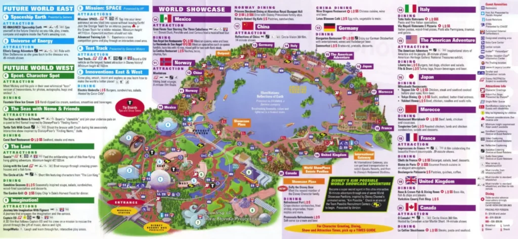 Epcot Map 2010