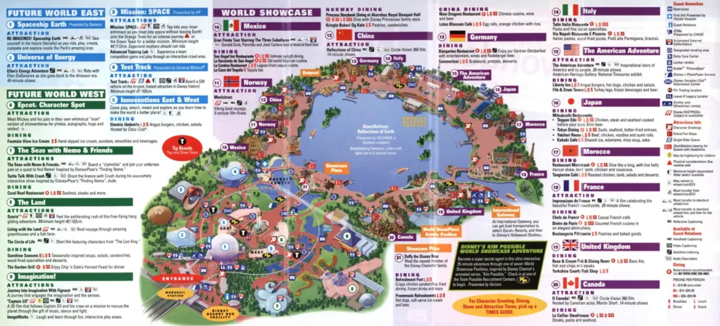 Epcot Map 2011