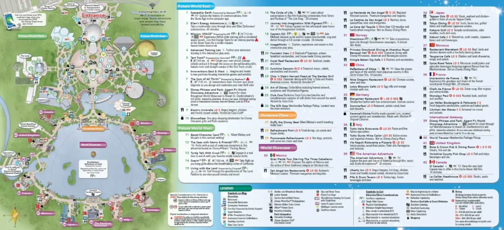 Epcot Map 2014