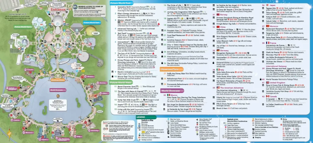 Epcot Map 2015