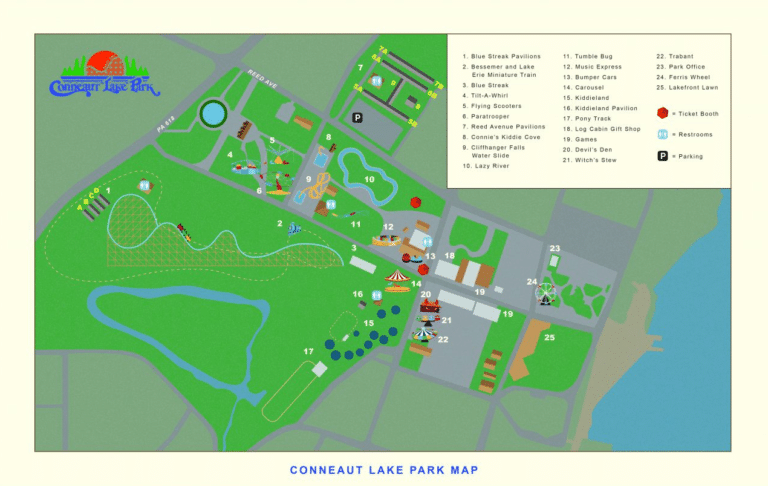 Conneaut Lake Park Map 2023