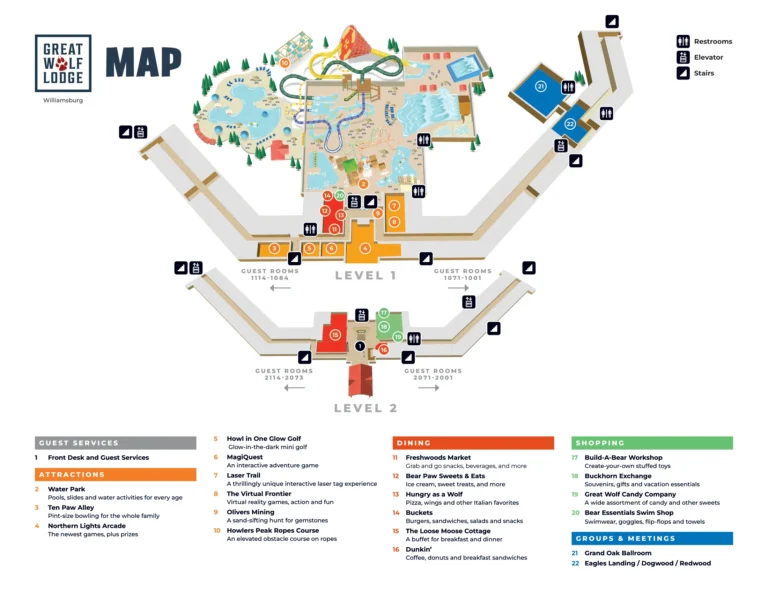 Great Wolf Lodge Map and Brochure 2025