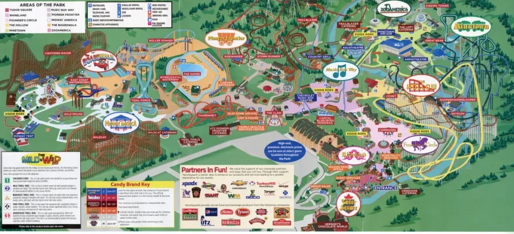 Hersheypark Map 2012