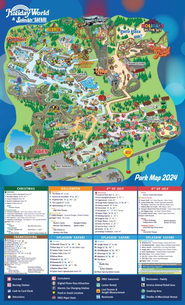 Holiday World & Splashin' Safari Map 2024