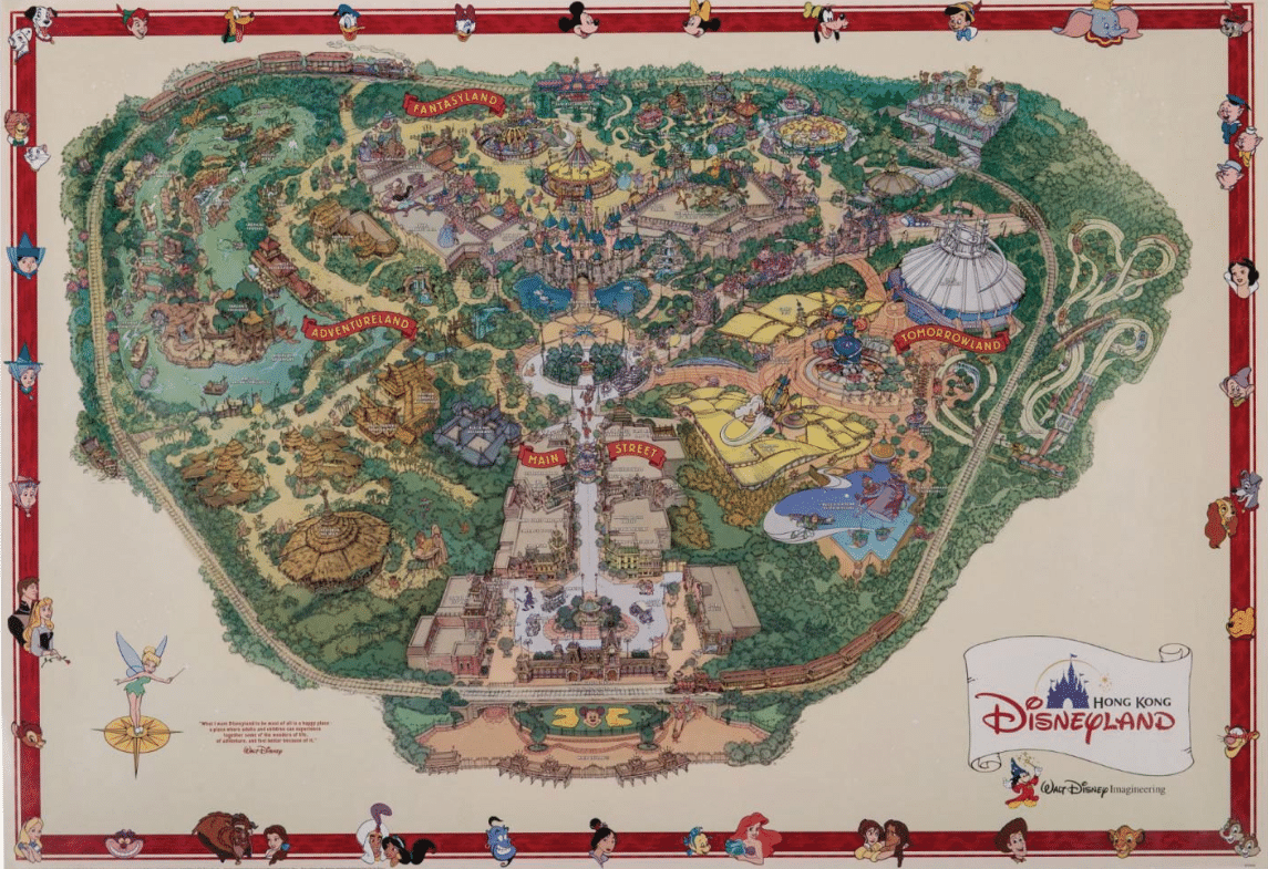 Hong Kong Disneyland Map and Brochure (2005 2024)