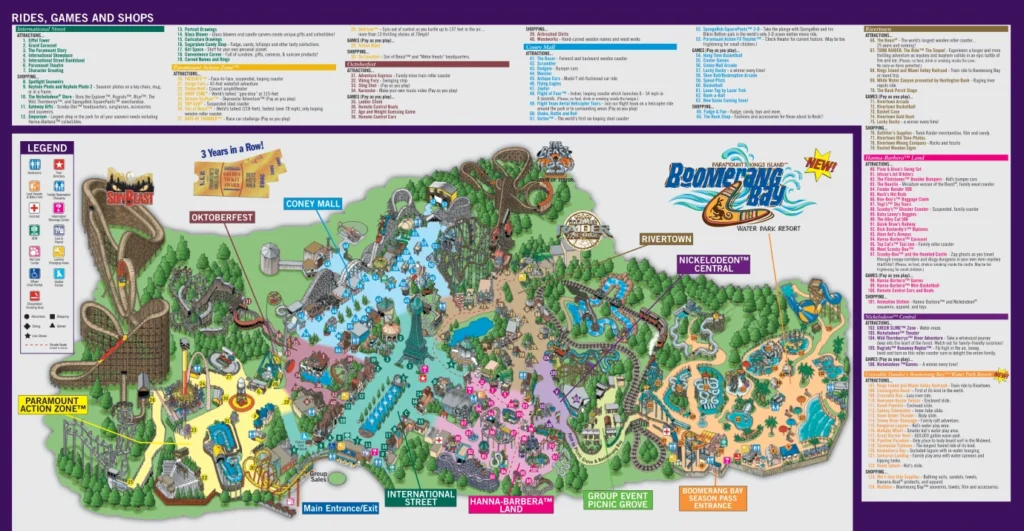 Kings Island Map 2004