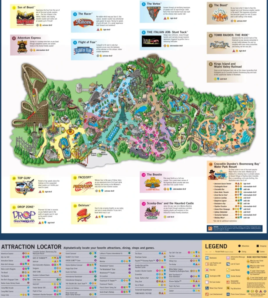 Kings Island Map 2005