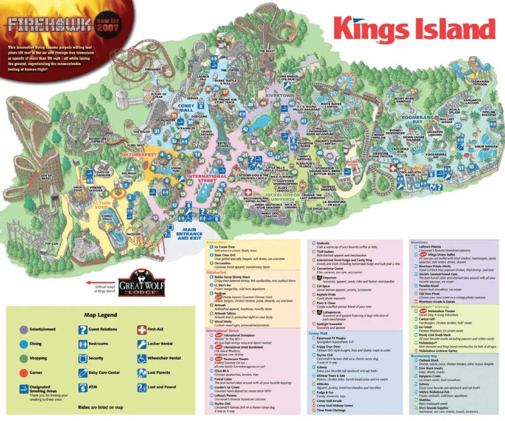 Kings Island Map 2007