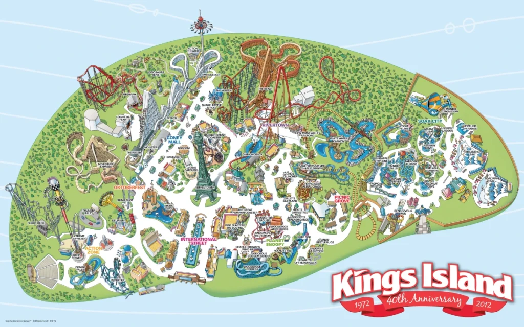 Kings Island Map 2012
