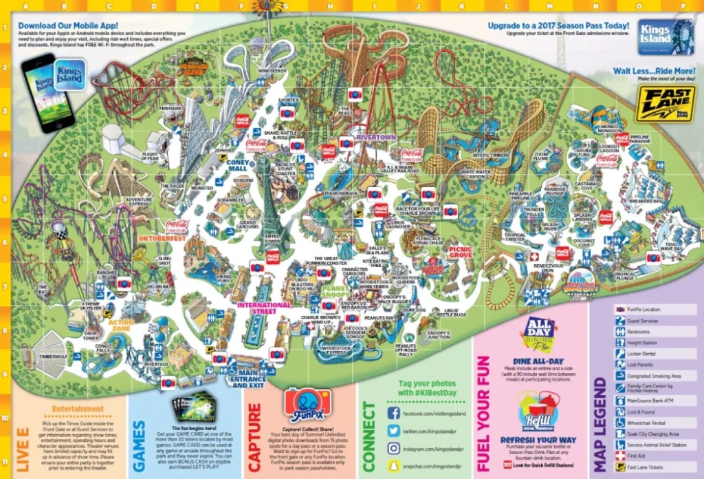 Kings Island Map 2017