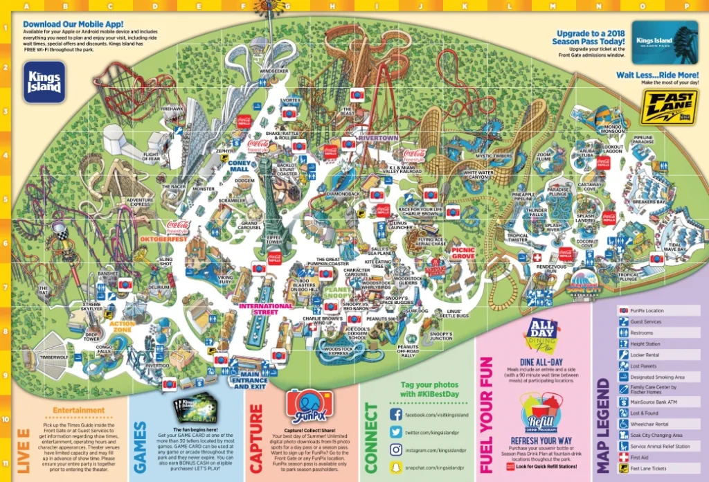 Kings Island Map 2018