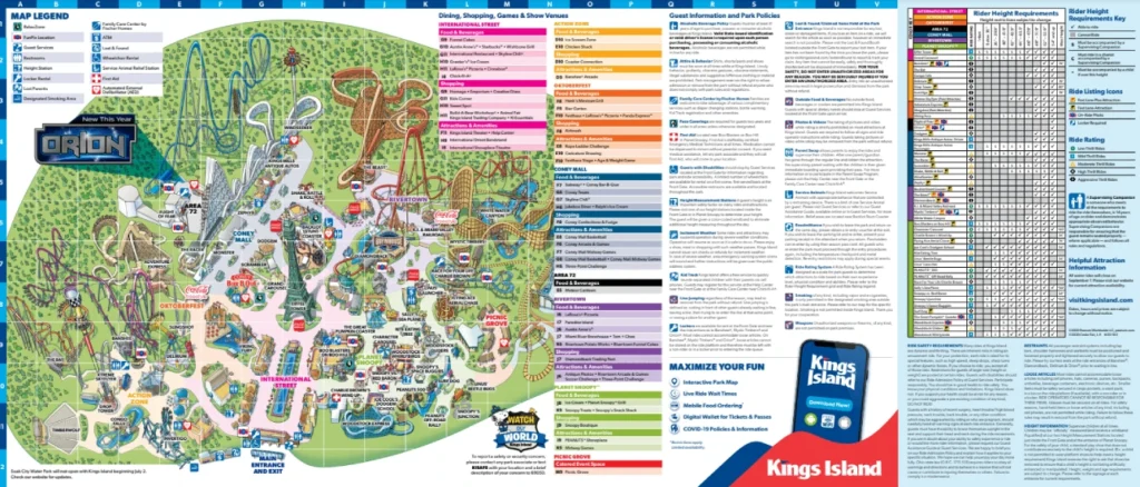 Kings Island Map 2020