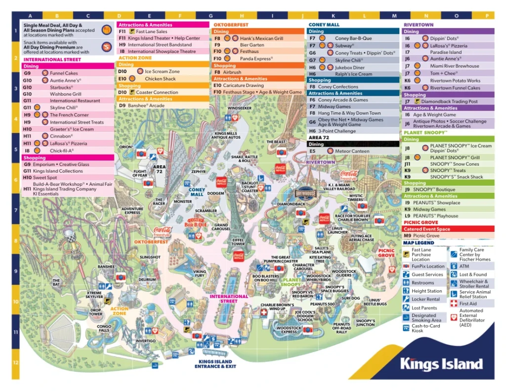 Kings Island Map 2022