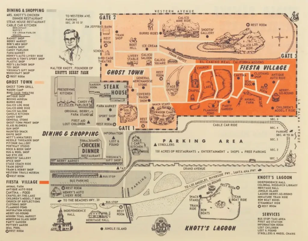 Knott’s Berry Farm Map 1953