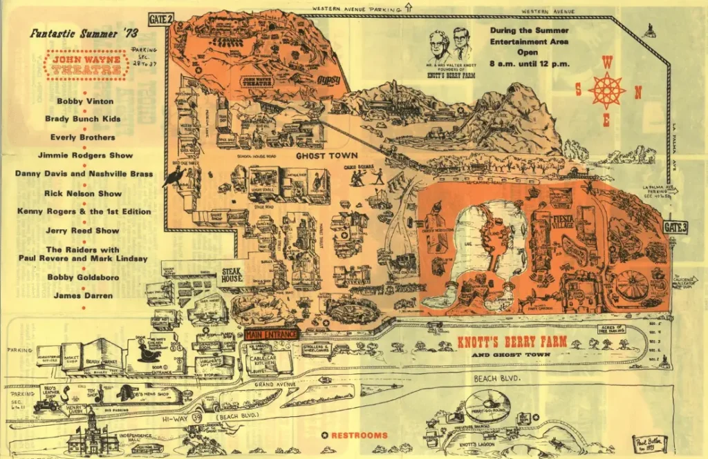 Knott’s Berry Farm Map 1973