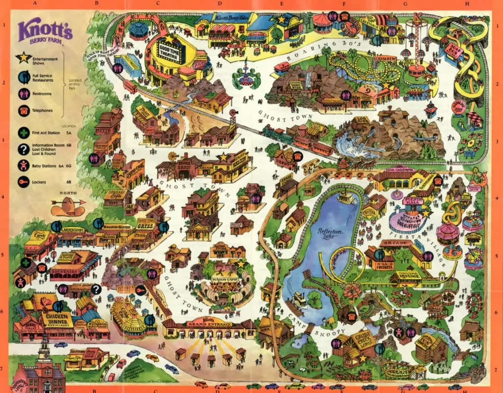 Knott’s Berry Farm Map 1994