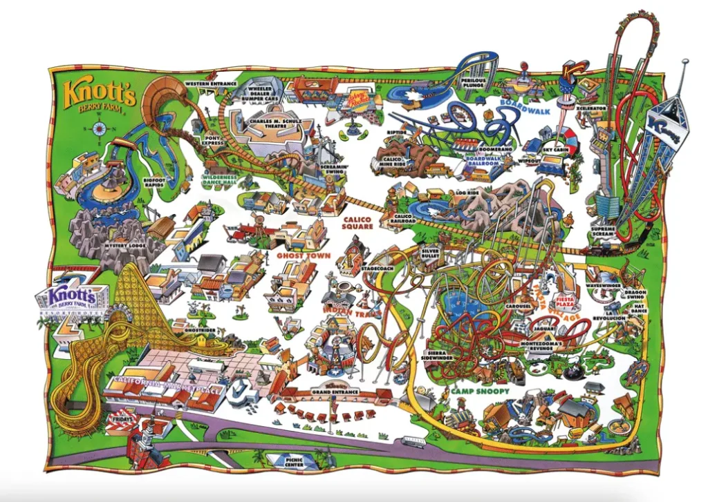 Knott’s Berry Farm Map 2009