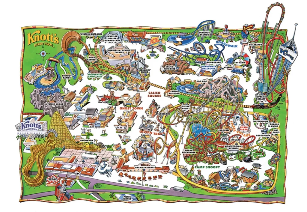 Knott’s Berry Farm Map 2012