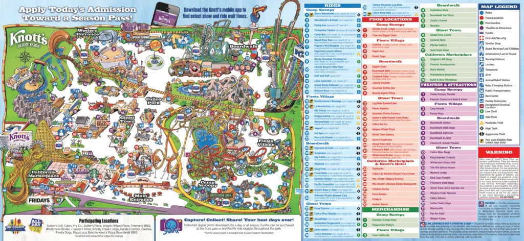 Knott’s Berry Farm Map 2021