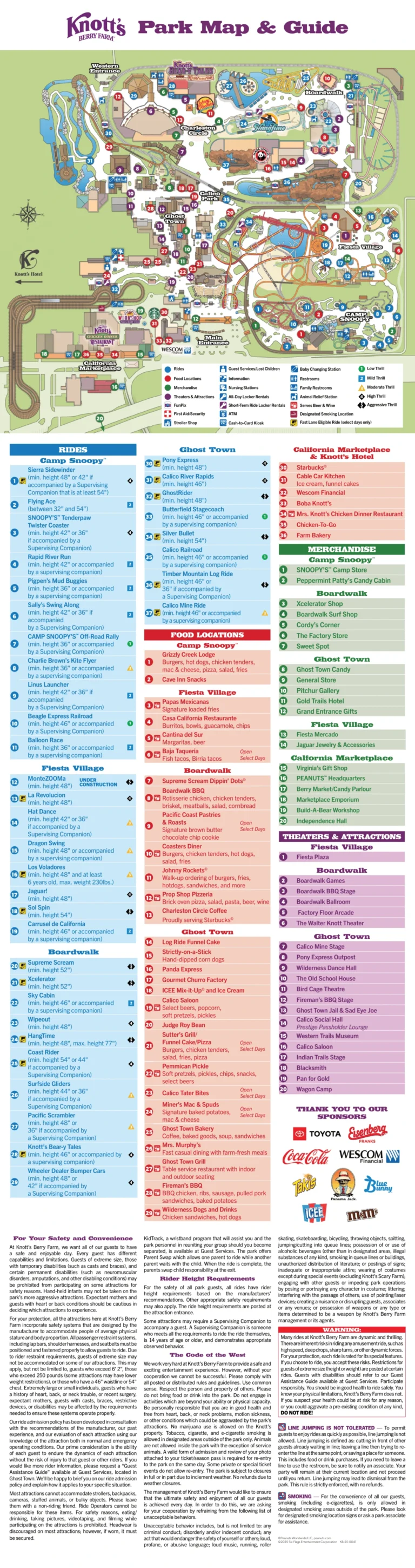 Knott’s Berry Farm Map 2026 PDF