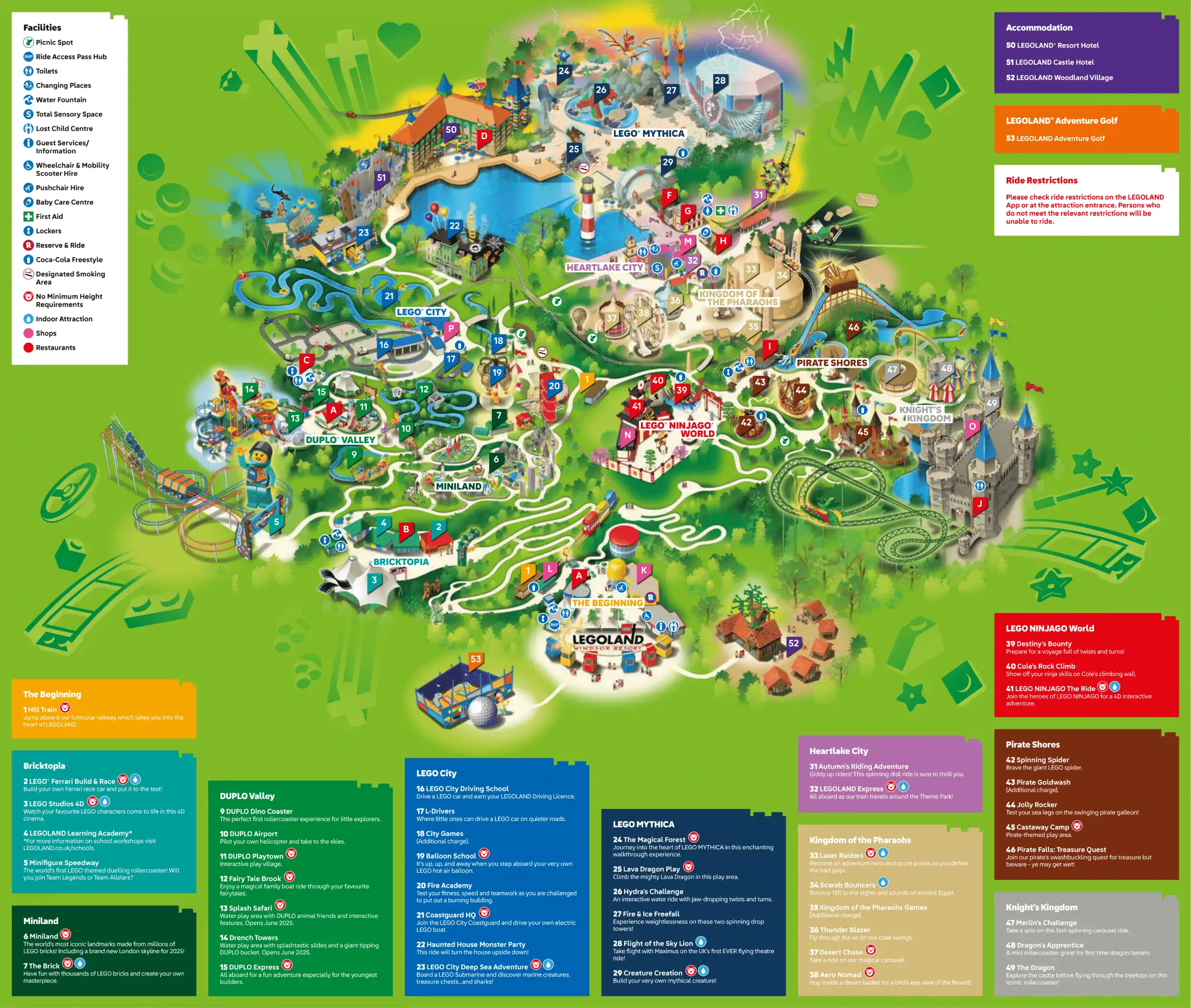 Legoland Windsor Resort Map 2025