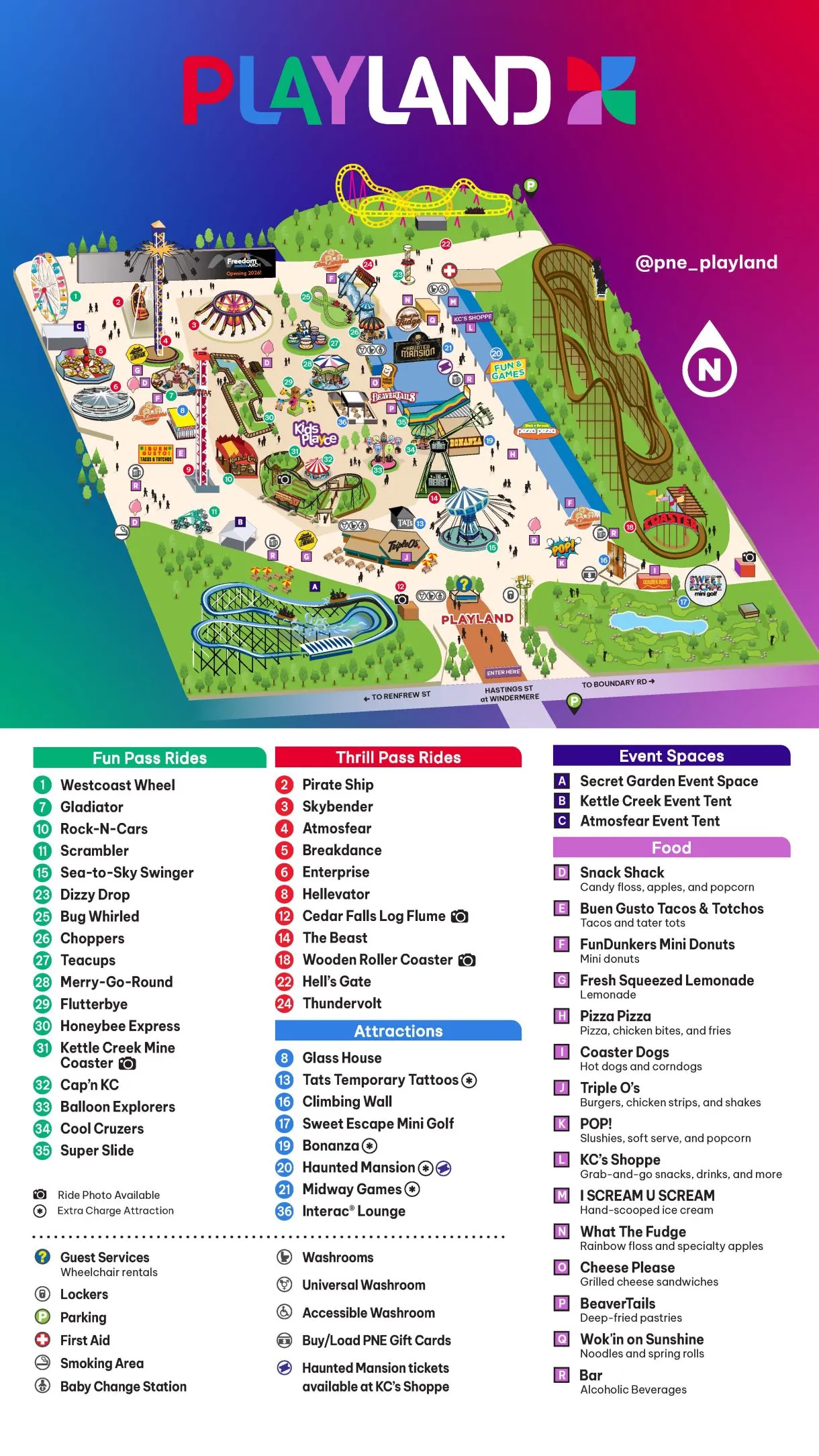 Playland Map and Brochure 2025