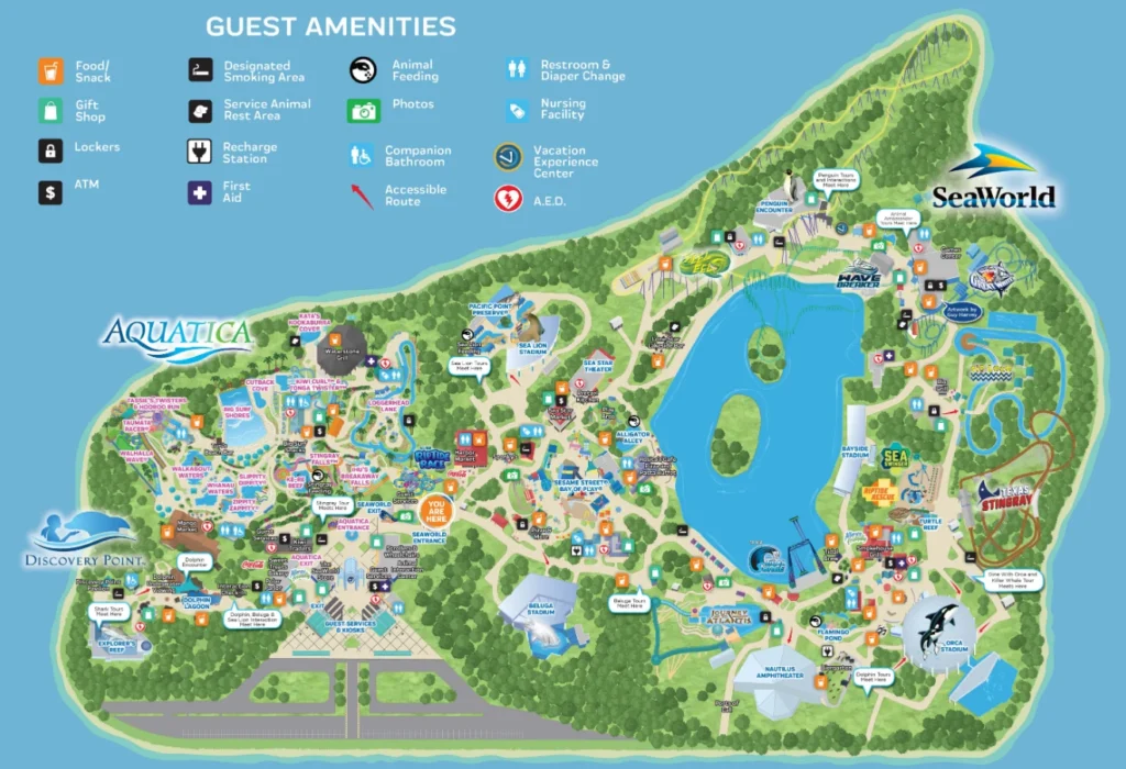 SeaWorld San Antonio Map 2022
