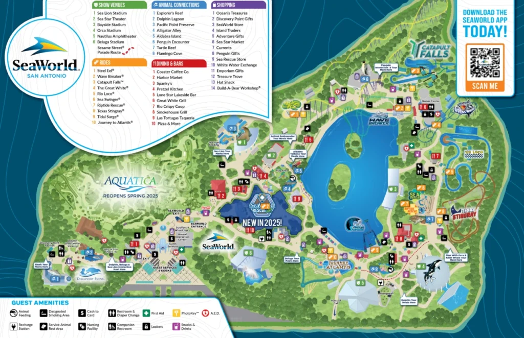 SeaWorld San Antonio Map 2025