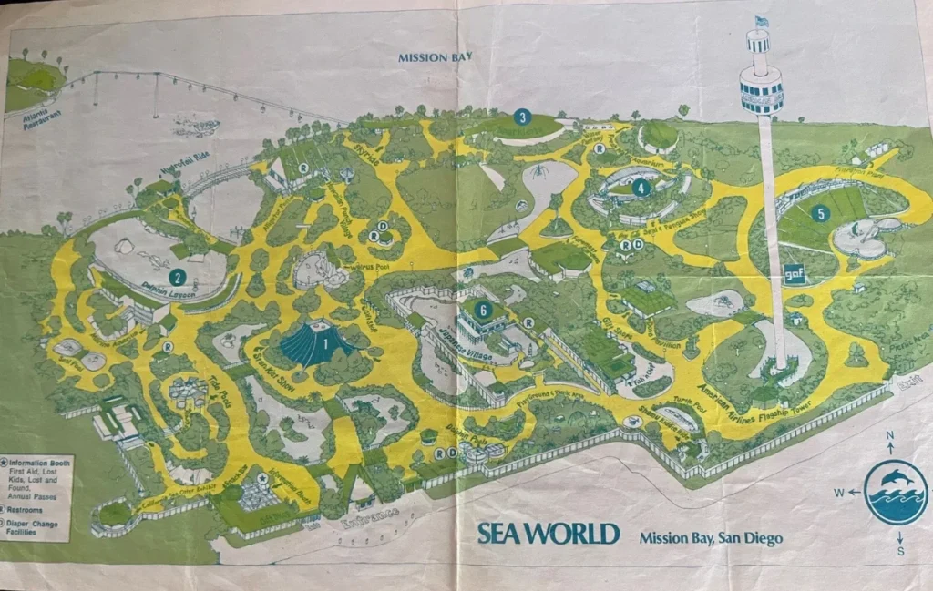 SeaWorld San Diego Map 1967