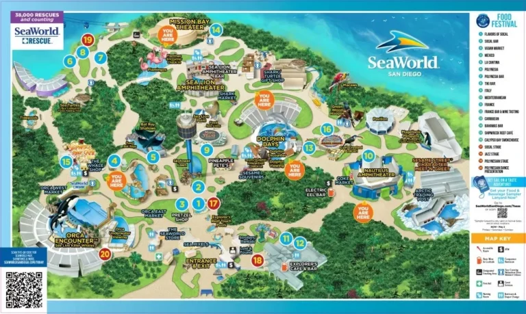 SeaWorld San Diego Map 2021