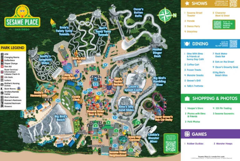 Sesame Place Map 2025