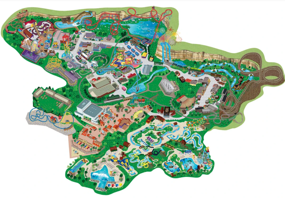 Six Flags Fiesta Texas Map 2010