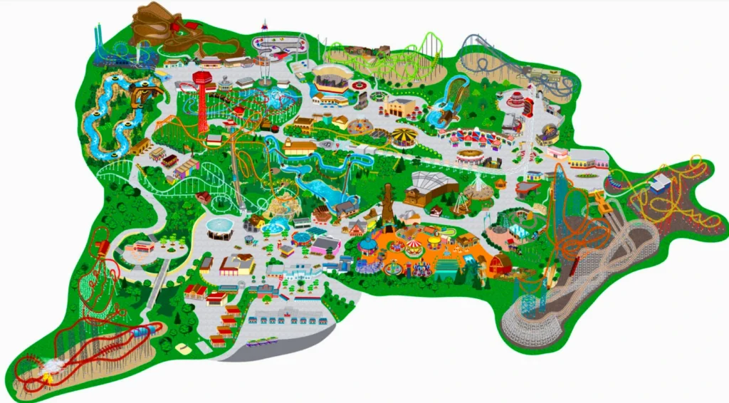 Six Flags Magic Mountain Map 2009
