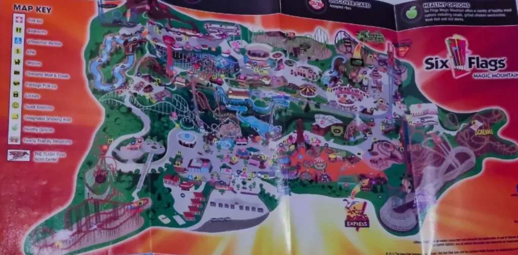 Six Flags Magic Mountain Map 2011